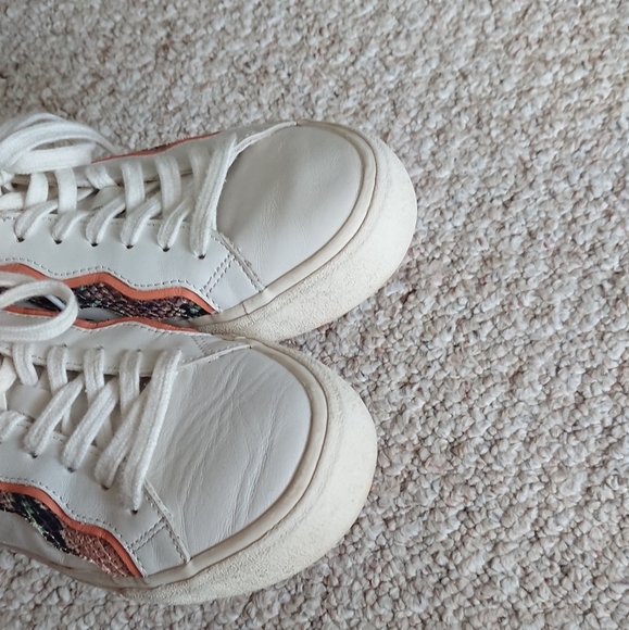 MADEWELL Sidewalk Sneakers in Snake Embossed Leather Wave Edition size 7.5 - Picture 9 of 16